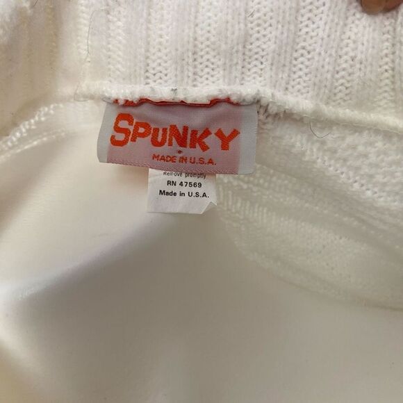 Spunky 80s 90s Vintage Knitted mock neck sweater - Picture 3 of 8